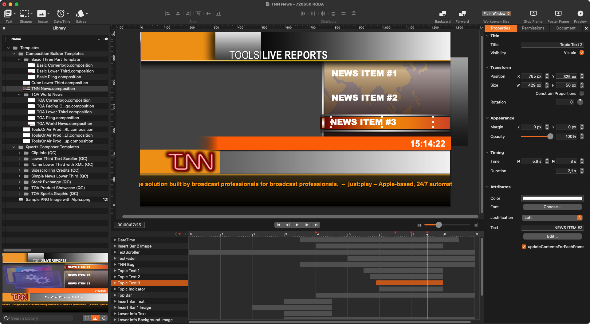 Composition Builder user interface