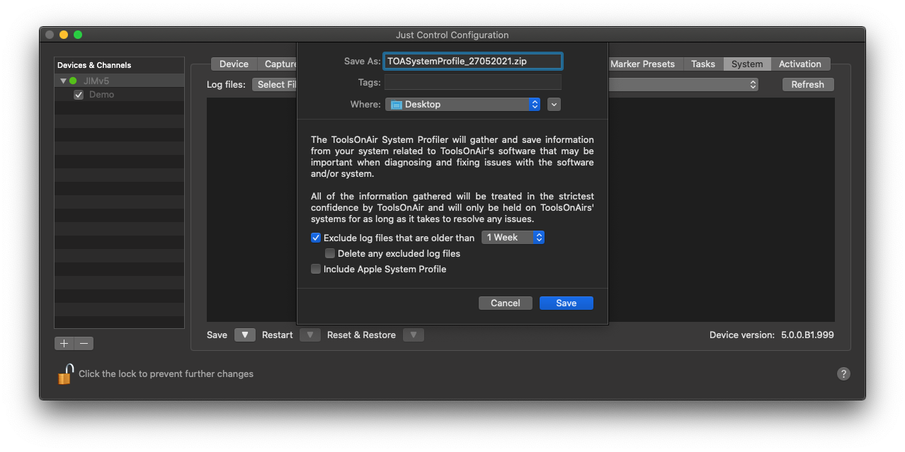 TOA System Profile v.2026.x screenshot 3