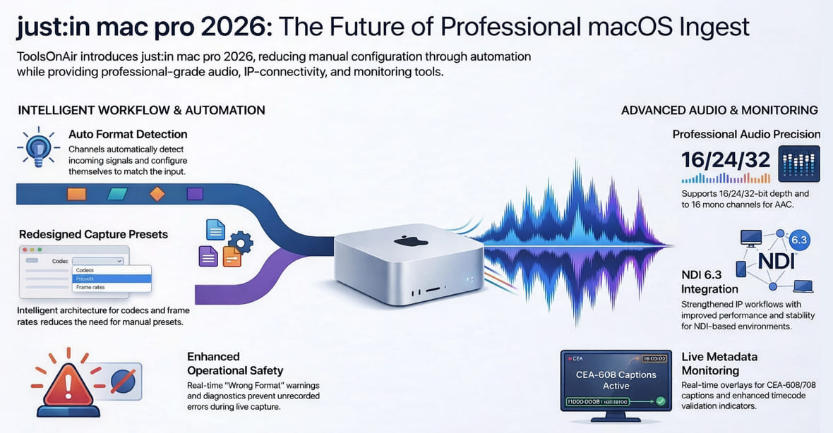 Overview of Just In Mac Pro 2026 workflow and monitoring improvements