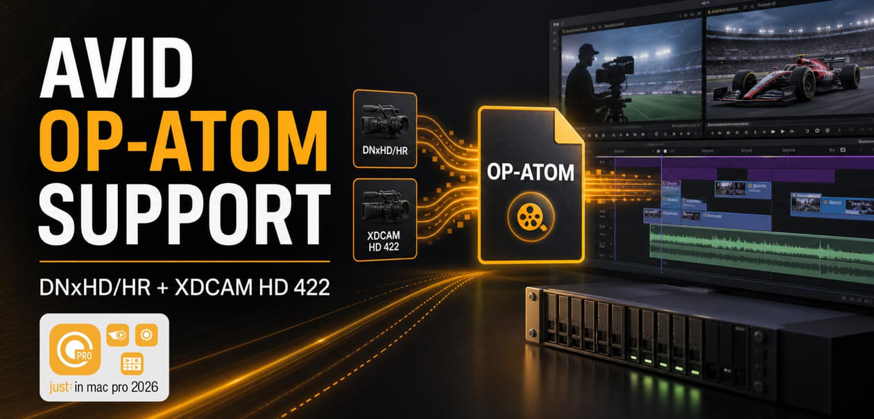 Avid OP-Atom support for professional post-production