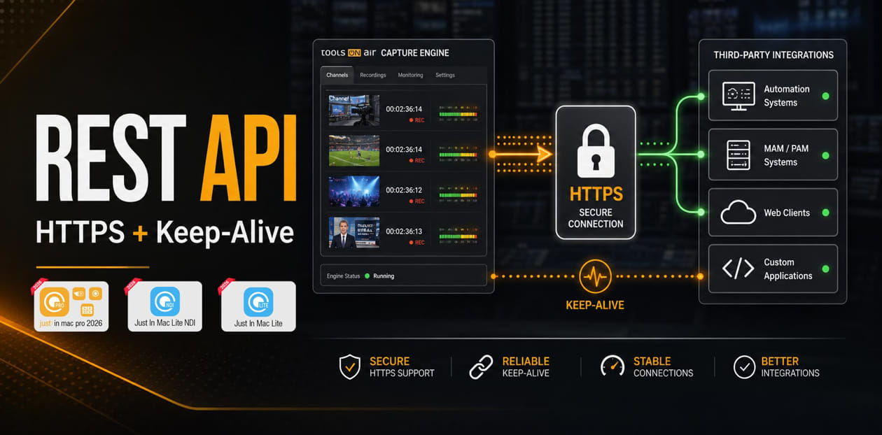 REST API HTTPS and keep-alive support in Capture 2026.1