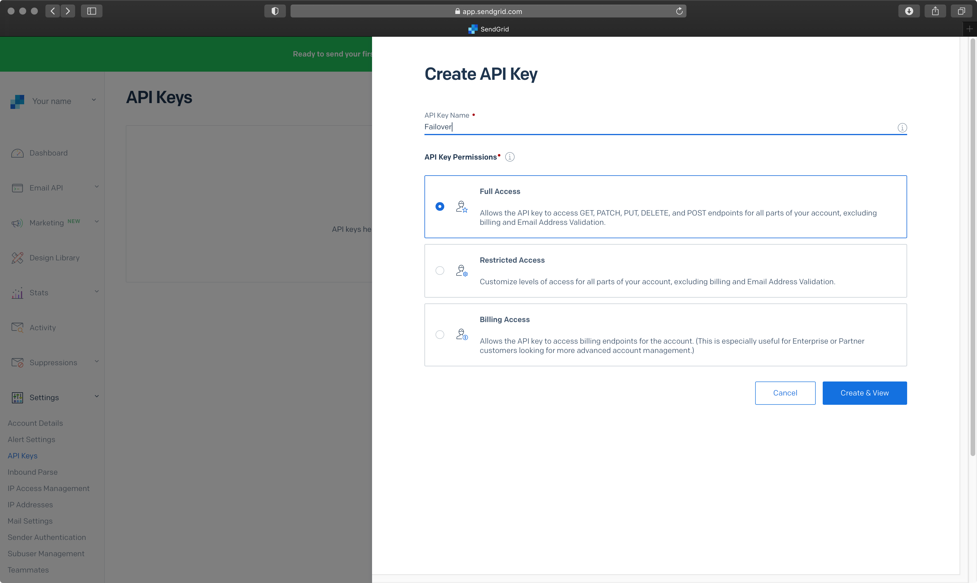 How to setup a mail notification event using SendGrid (v.2026.x) screenshot 2