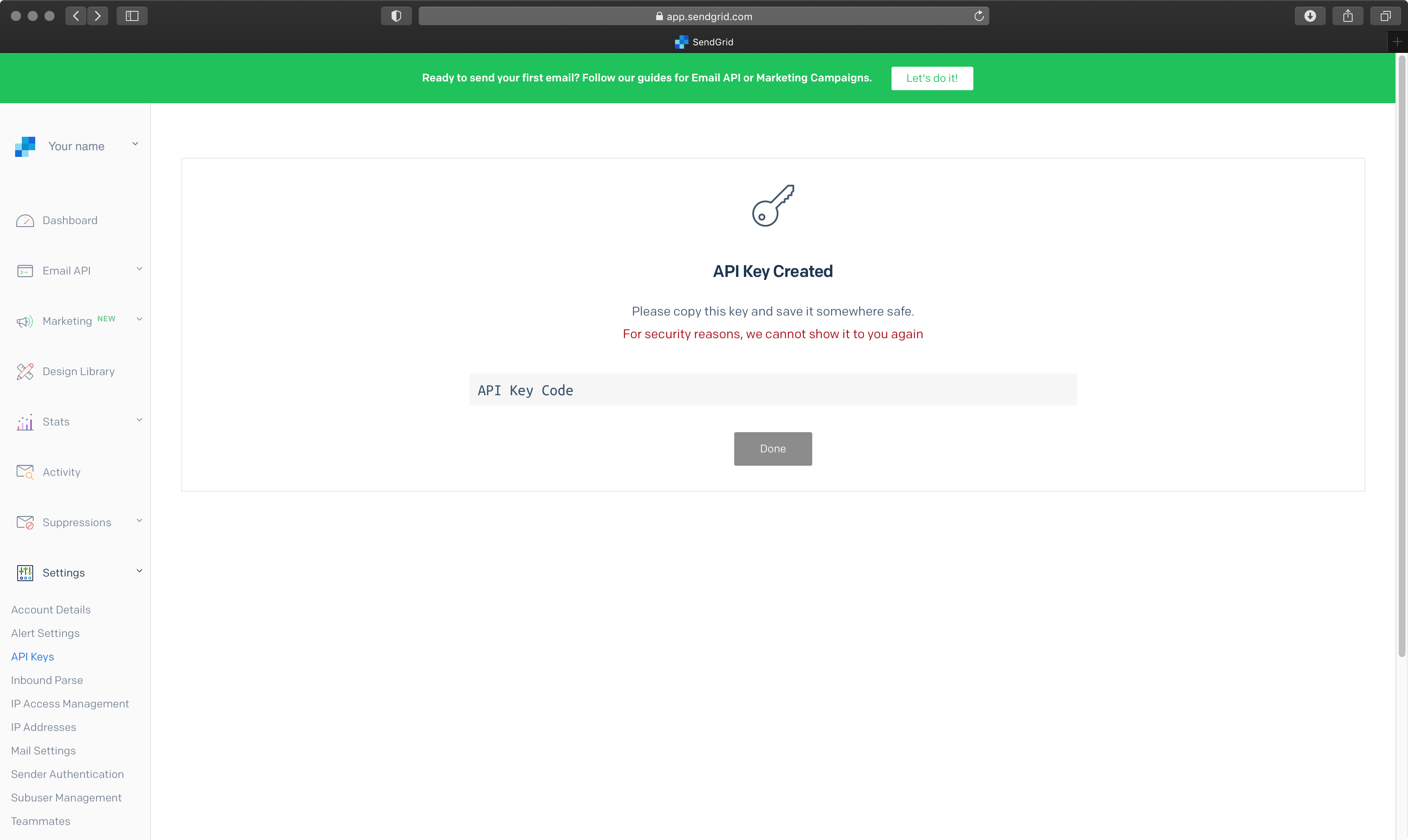 How to setup a mail notification event using SendGrid (v.2026.x) screenshot 3
