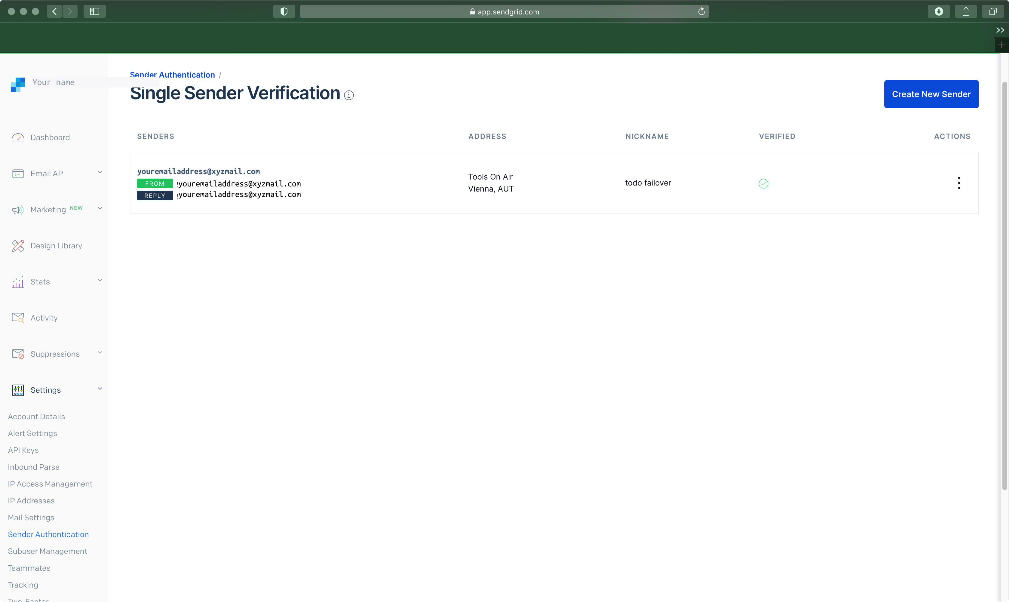 How to setup a mail notification event using SendGrid (v.2026.x) screenshot 4