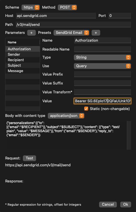 How to setup a mail notification event using SendGrid (v.2026.x) screenshot 7
